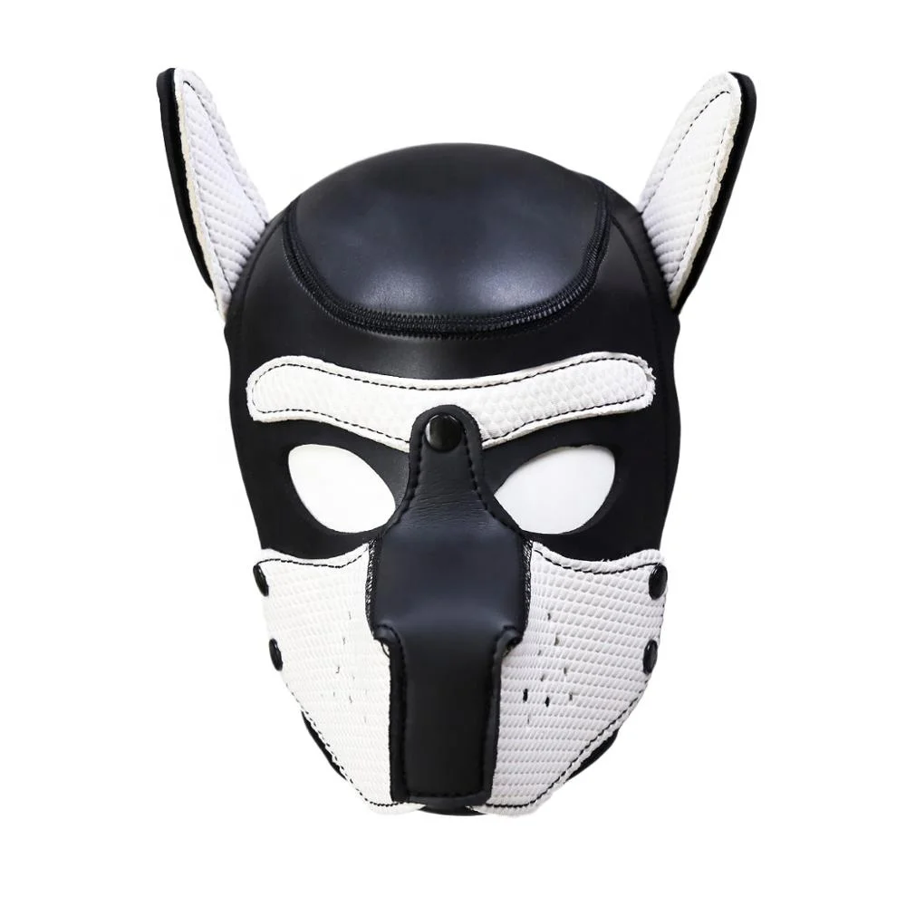 10 Colors Factory BDSM Bondage Hood Neoprene Puppy Hood Leather Hood Eye Mask BDSM-Gear Fetish Mask Bondage Restraints