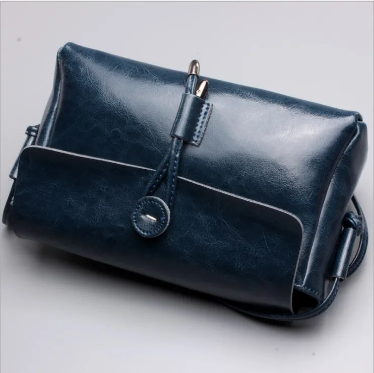 Leather handbags hand-painted suede leather handbags retro craft trend ladies handbag diagonal package