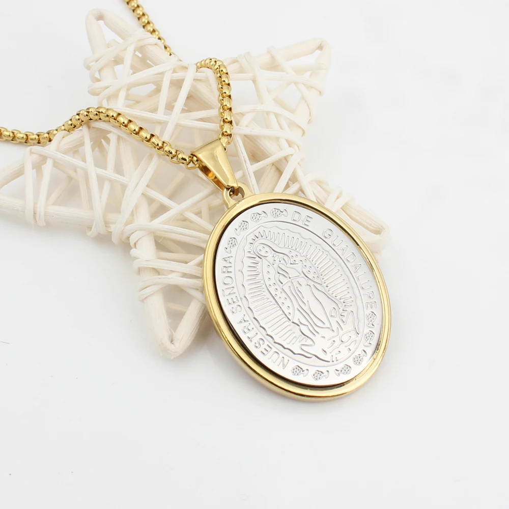 Stainless Steel Gold Filled Jesus Piece Style Bling Iced Out Jesus Christ Charm Religion Pendant Necklaces For Men