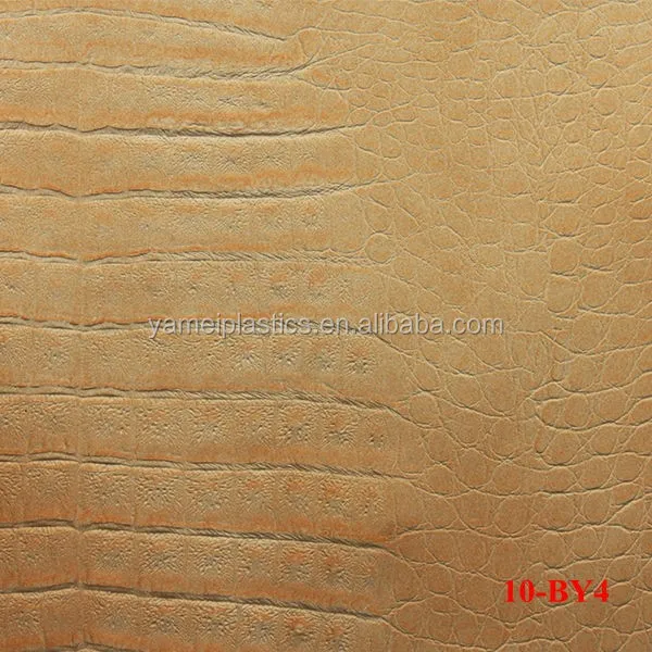 Crocodile 8AQ grain spray printing pvc leather,fake leather for decoration and furniture