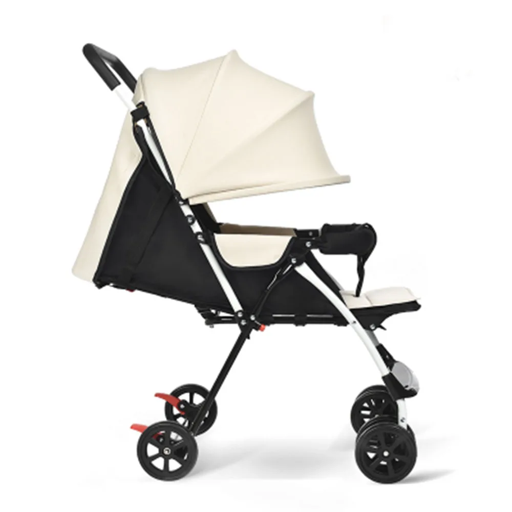 Wholesale Baby Doll Stroller Stainless Steel Frame Lycra Canopy Cheap Folding Baby Pram High Quality Baby Stroller