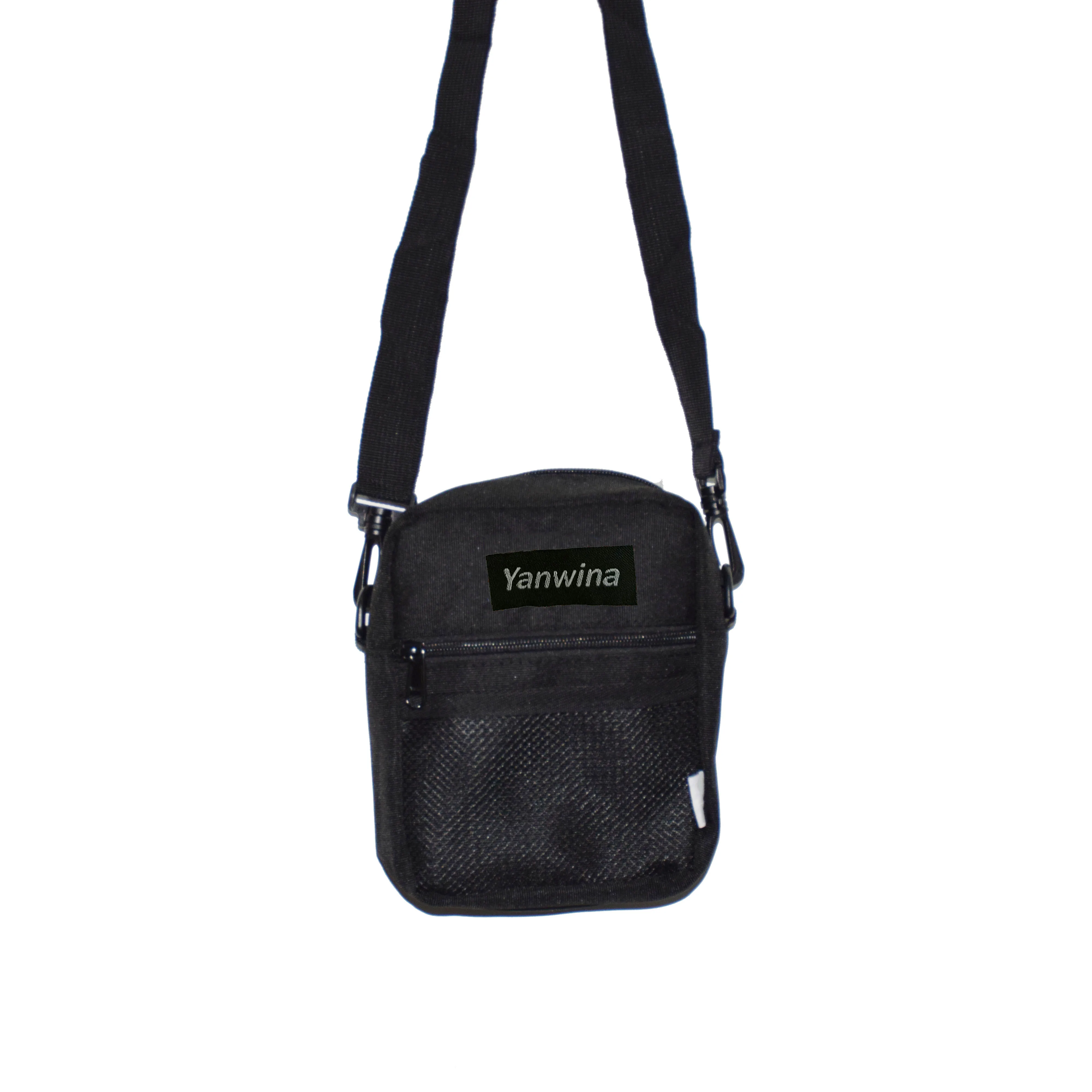 Fashion convenient special portable high quality nylon messenger felt cross sling small customize long strap single professional