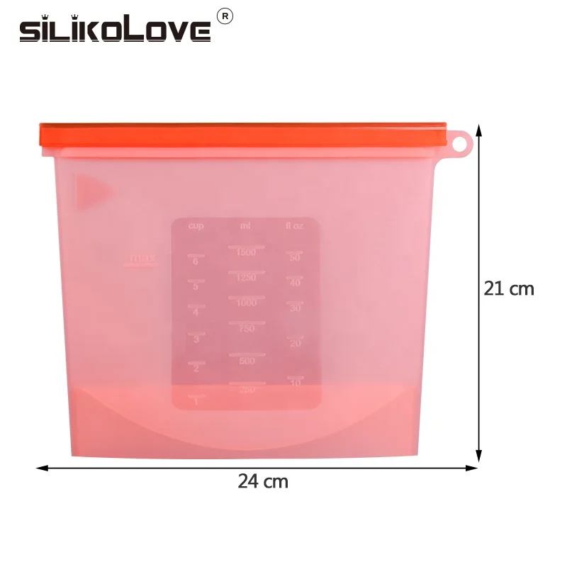 1500ml&1000ml Reusable Silicone Food Storage Bags | BEST for Sandwich, Liquid, Snack, Lunch, Fruit, Freezer Airtight Seal