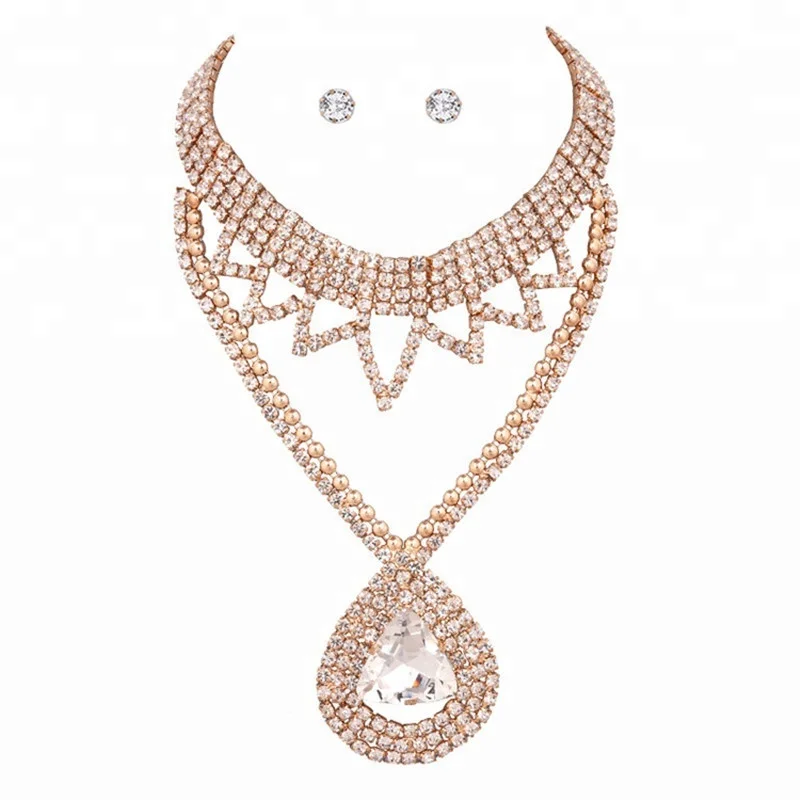 factory diamonds stylish fake gold thailand jewelry set