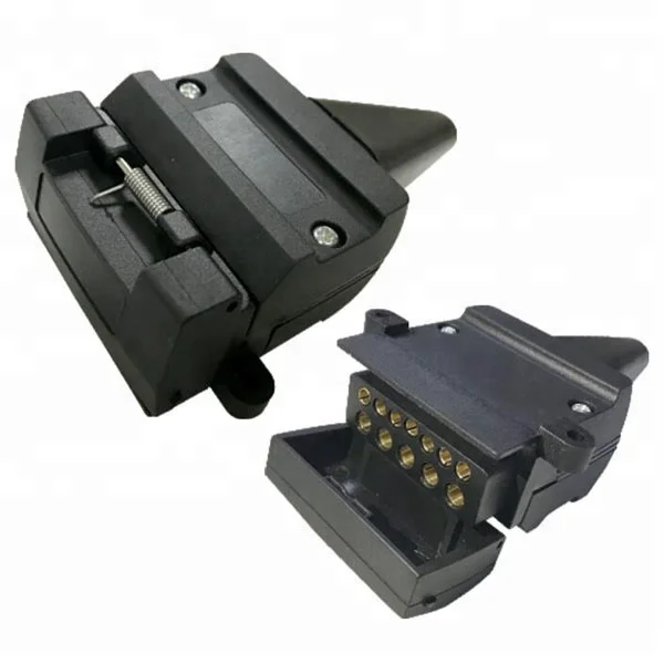 Cheapest12V flat connector Australia plastic 12 pin trailer adapter connector 12 pin trailer socket
