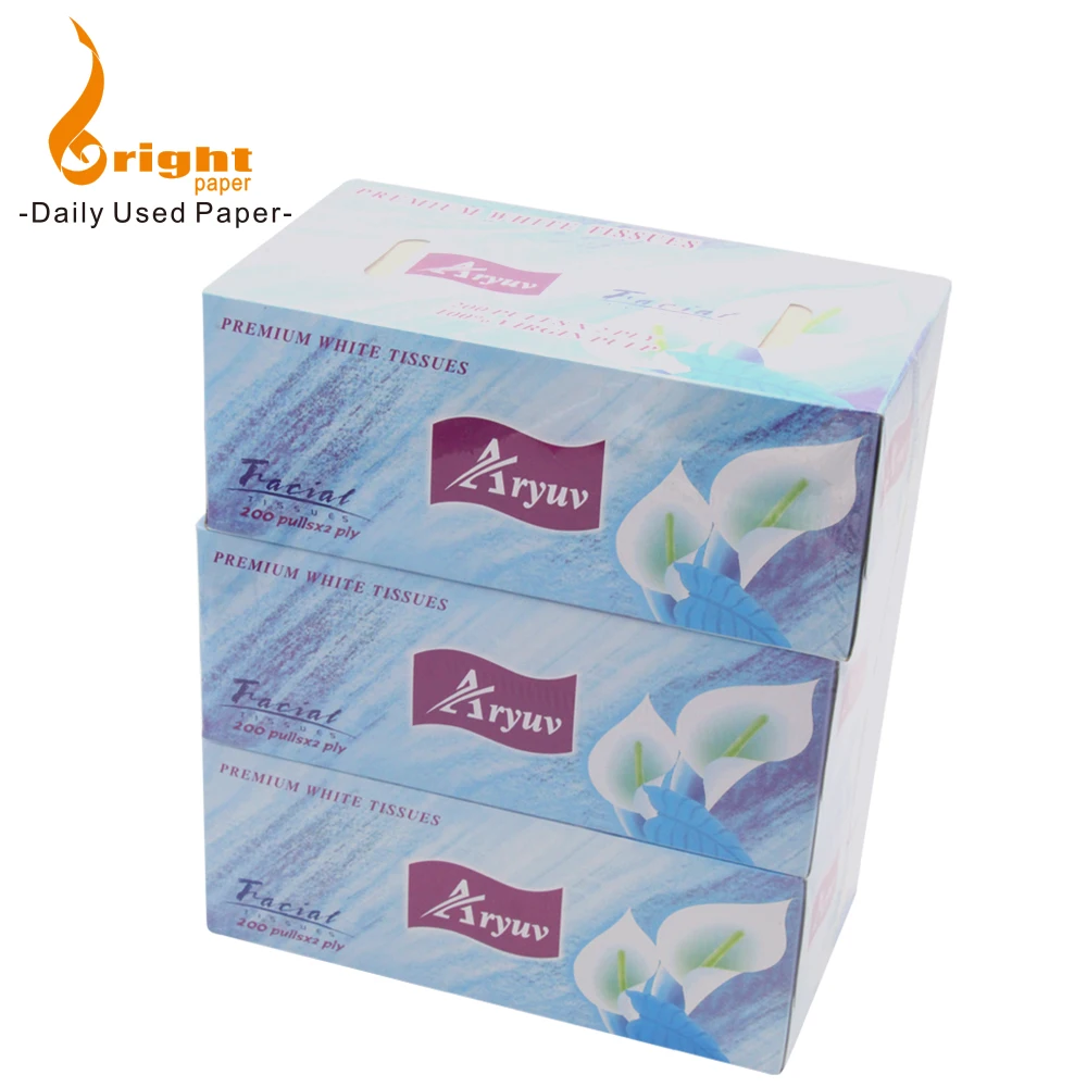 Custom Disposable Paper New Product Virgin Pulp 3ply Facial Tissue Papers Tissu Paper Sheet