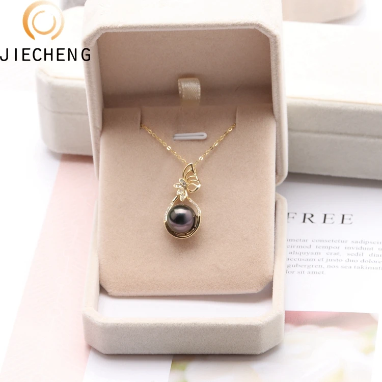 11-12mm AAA wholesale 925 sterling silver tahiti pearl jewelry pendant necklace