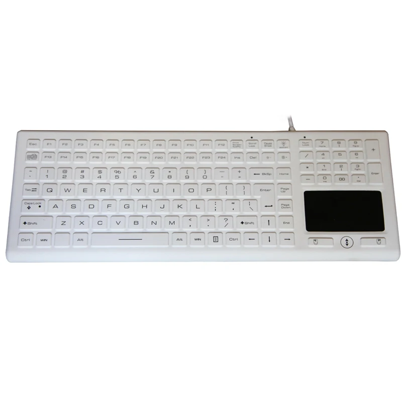 IP68 Waterproof Keyboard with 122 keys including 24 function keys and numeric keypad