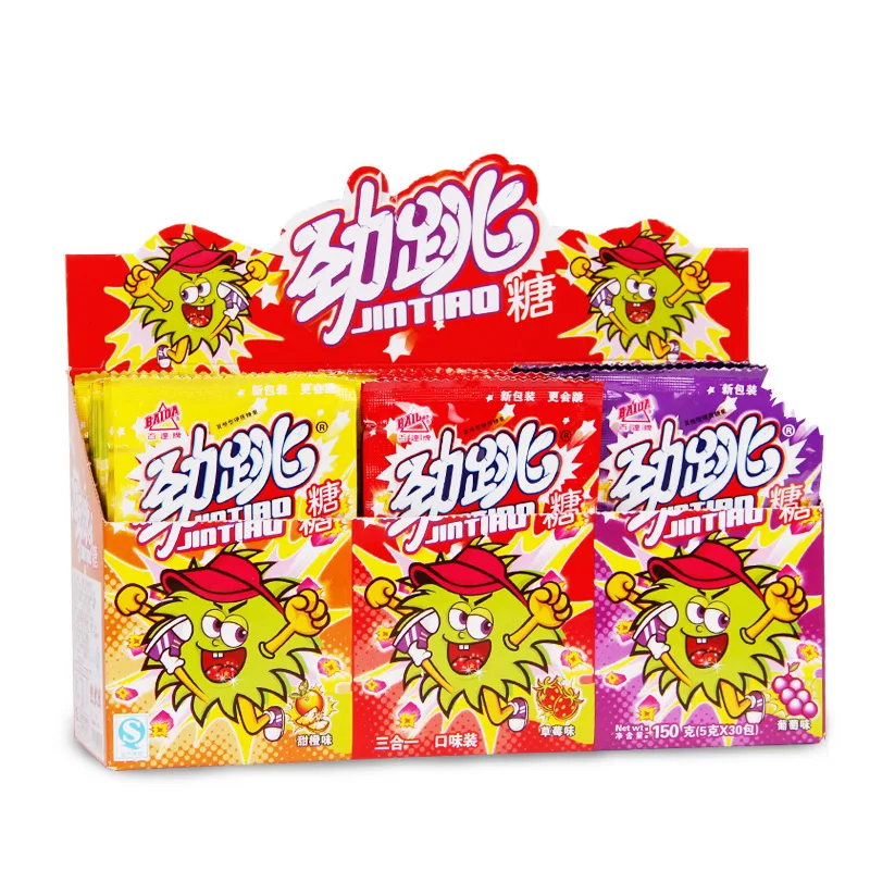 5g fruit flavor halal sweets jumping candy magic popping sugar for kids