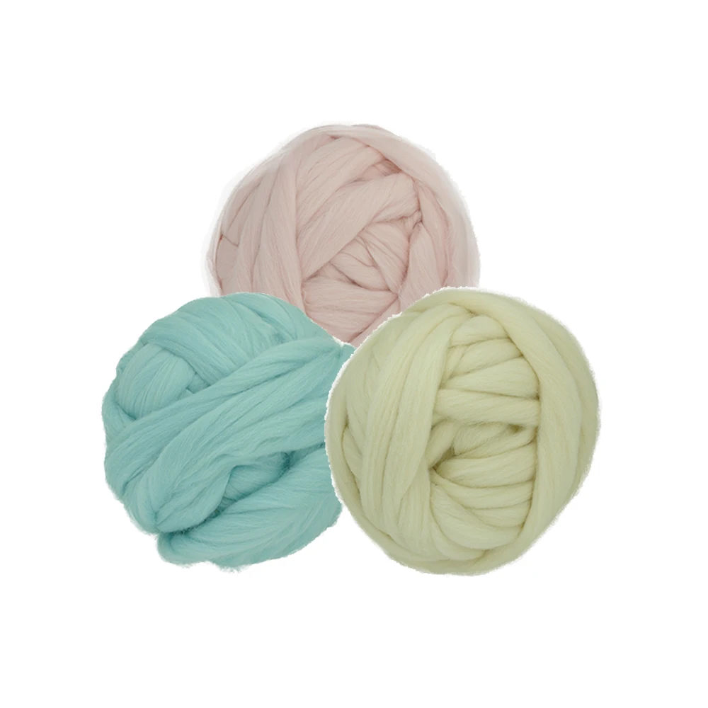 Charmkey super chunky merino wool yarn 66s-110s hand knitting yarn by hand