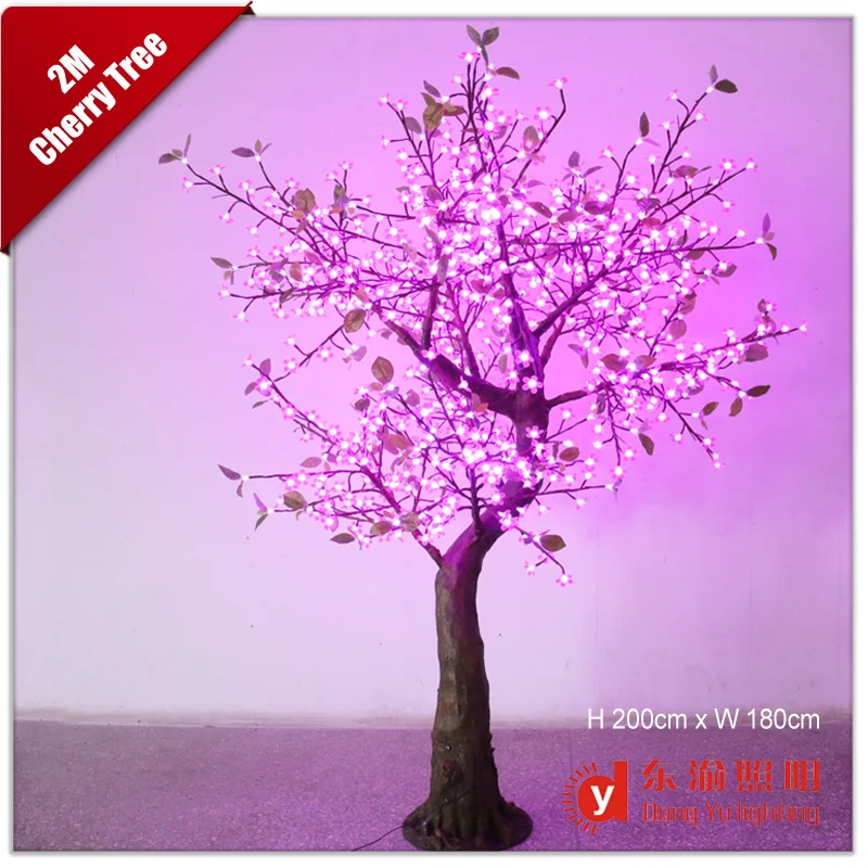 2m Artificial Pink LED Cherry Blossom Tree Light With CE RoHS