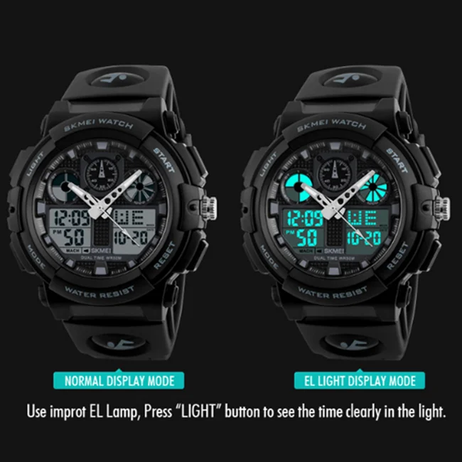 Мужские аналоговые и цифровые спортивные часы-хронограф SKMEI 1270