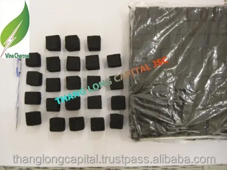 High calorific value 100% natural Coconut shell charcoal for hookah shisha