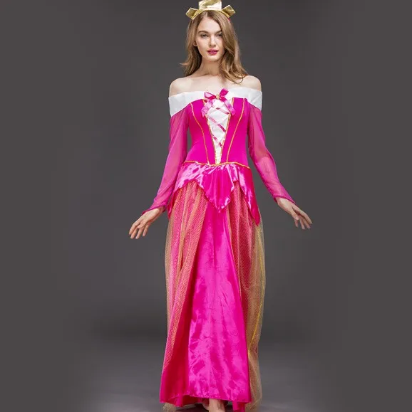 Halloween New Elo Princess Dress Pink Sleeping Beauty Cosplay Costume