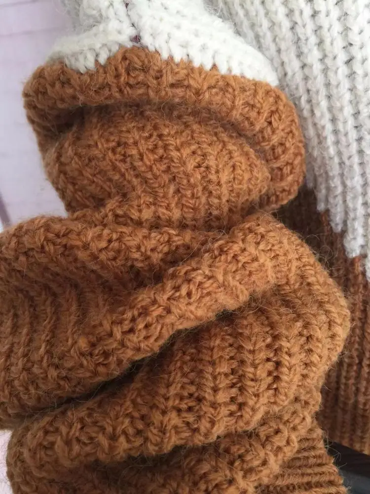 
Hot Selling Woman secondary colour Pullover woolen Sweater Jumper 