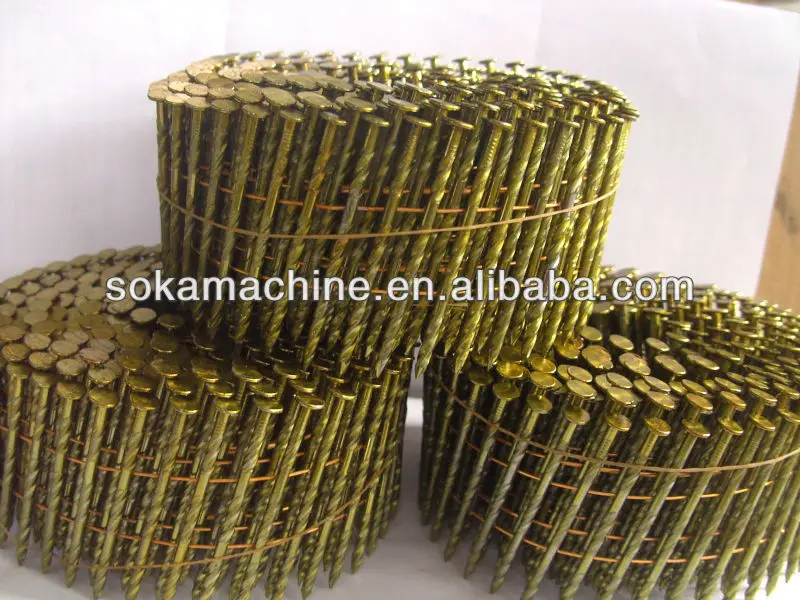 New invented high efficiency coil nail making machine