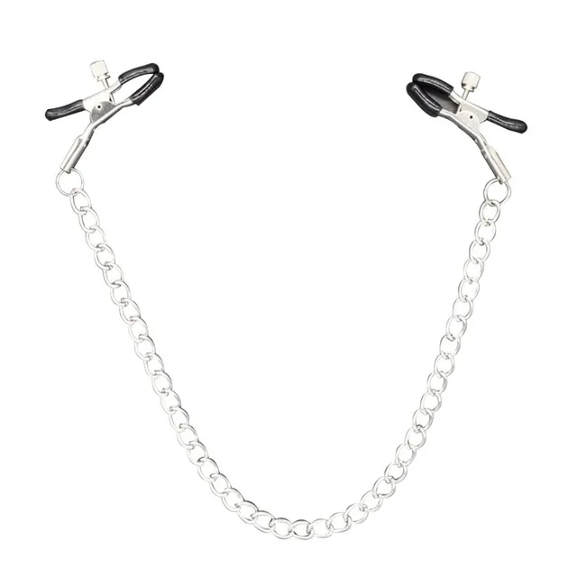 Metal Nipple Clamps With Chain Sexy Game Breast Clip Bondage For Couple