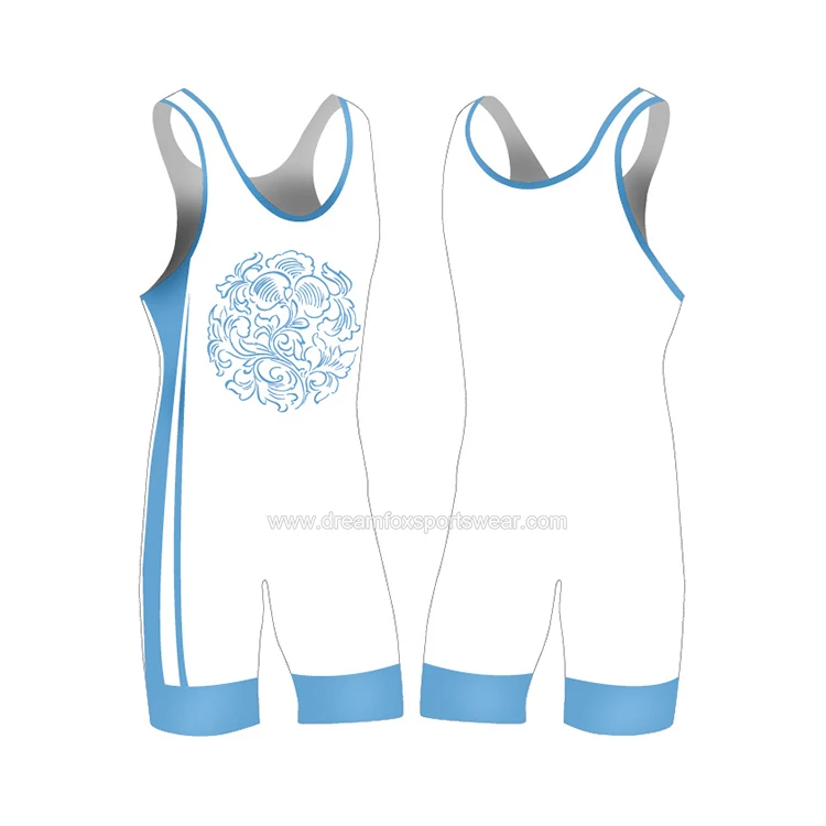 Wholesale gym youth wrestling wear digital printing hot sale custom sublimation bodysuit spandex kids wrestling singlet cheap