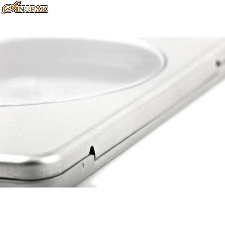 Rectangular hinged tins clear storage boxes dvd box set packaging