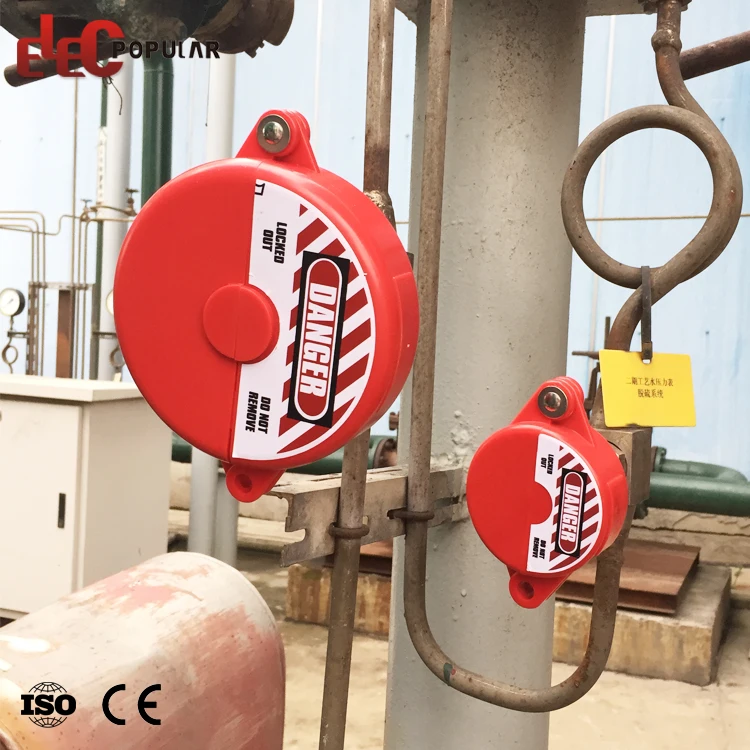 Red Injection-Molded Polypropylene Safety Gate Valve Lockout