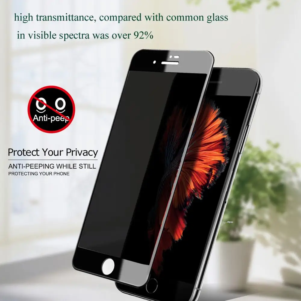 OEM ODM Anti-Broken Mobile Phone factory 9h 0.33mm full tempered glass privacy screen protector for xiaomi redmi note