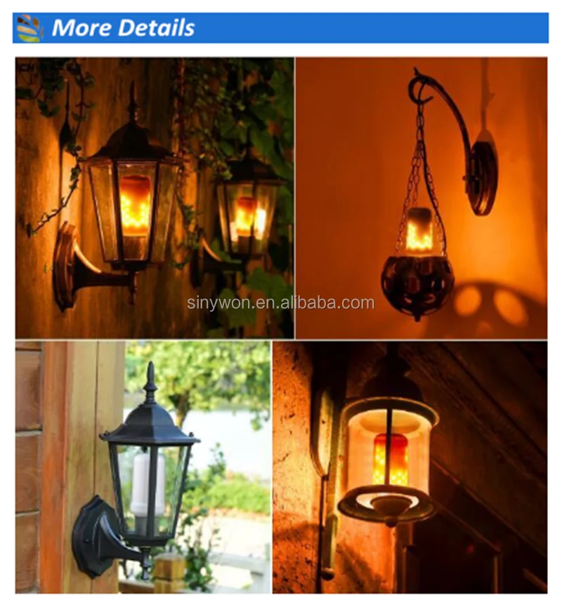 
2018 Hot-selling up-side-down creative led Flame Effect Bulb Fire Effect Led Light Led Flame Lamp 