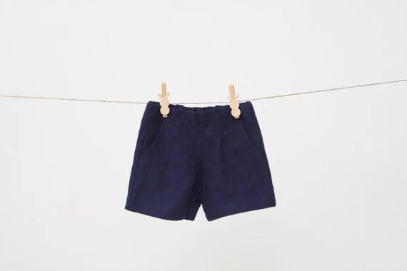 
New arrives navy loose linen baby boy knee-length shorts pants bloomers baby birthday gift 