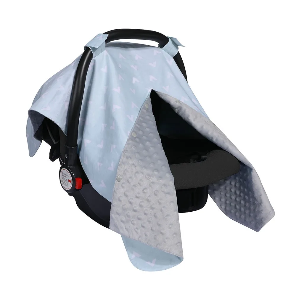 Large infant car seat canopy with opening for baby low MOQ