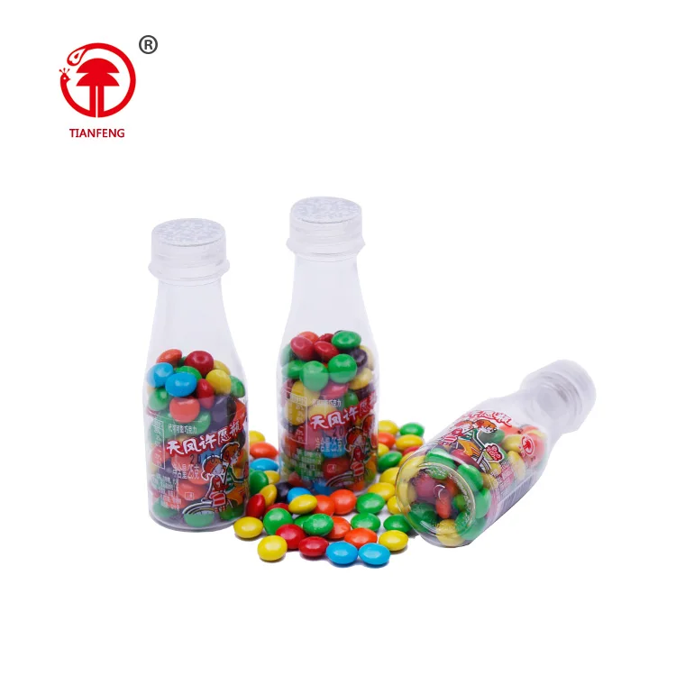 Sweet compound chocolate candy bean puffing biscuit chocolate compound in wishing bottle
