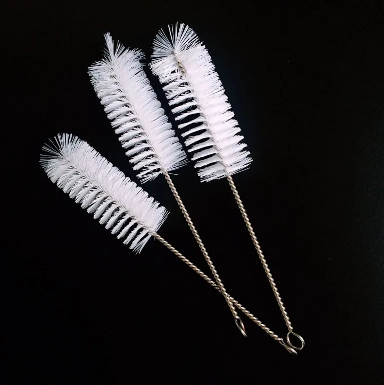 Wholesale Durable Straw Pipe Cleaner Brush Stainless Steel Wash Drinking Nylon Straw Cleaning Brush