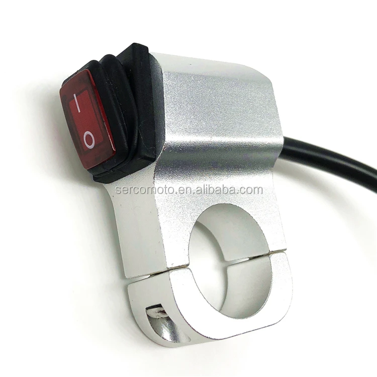 12V Motorcycle Handlebar Switch CNC Aluminum with Indicator Light for motorcycle led light