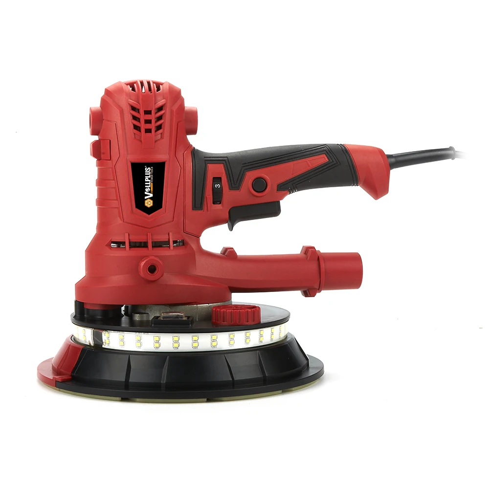 Vollplus VPDS1016 850W 180mm DIY Variable Speed LED Strip Light Electric Drywall Dustless Sander with vacuum cleaner