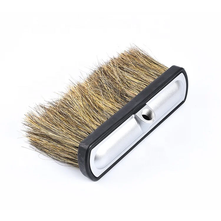 Soft Hog Bristle car brush with water flow-through manufacture