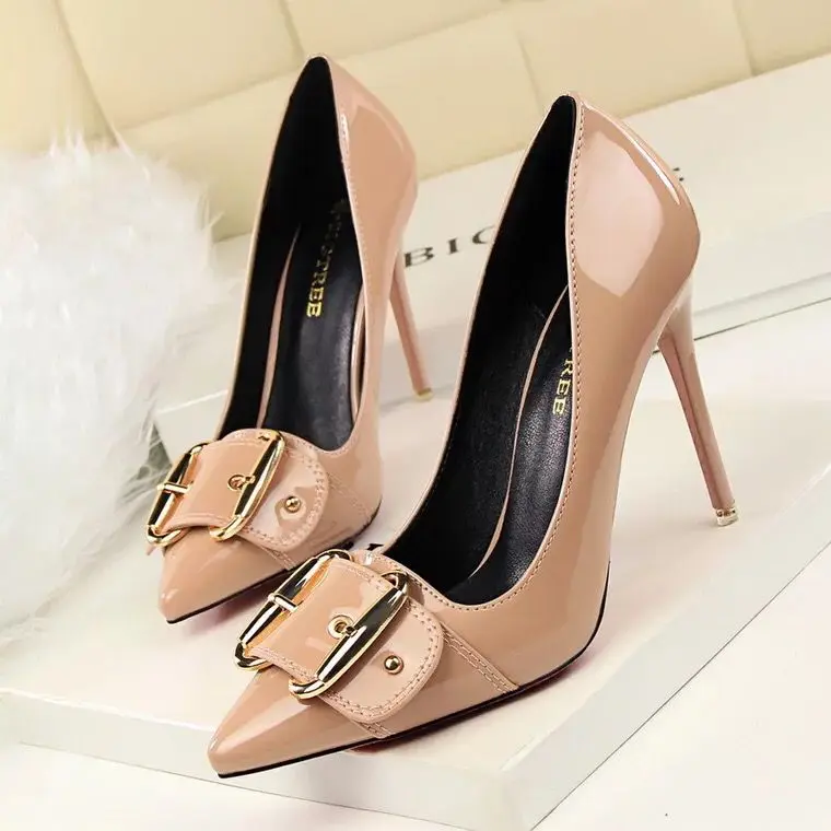 MARCH EXPO 2019 newest designs  high heels party shoes plus size   DS004