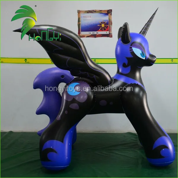 Jumping Inflatable Strong Horse, Guangzhou Custom PVC1.0mm Animal Toys, Inflatable Nightmare Moon Cartoon Horse