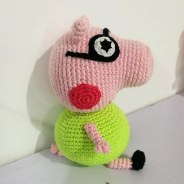 
Wholesale Custom 100% Handmade Crochet Armigurumi Baby Gift Soft Toy Little Pig 
