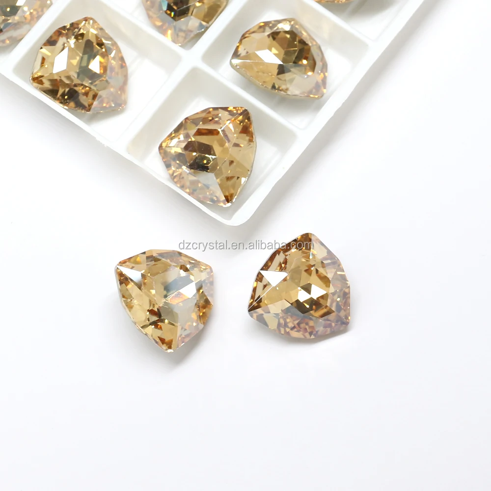 Wholesale Fat Triangle Shape Fancy Crystal Stone Shiny Color For Jewelry Making