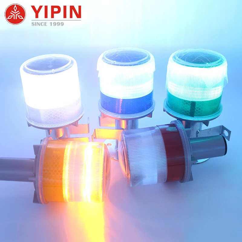 led road safety flashing warning light Solar traffic light