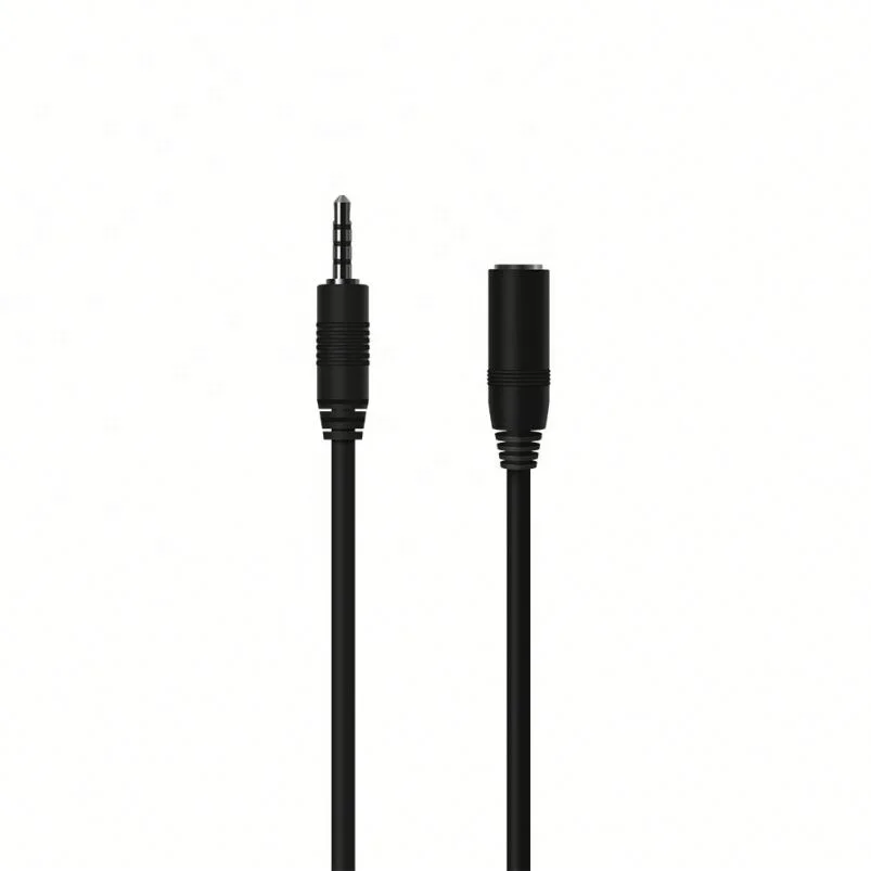 Convenient 5M Male to Female 2.5mm Audio Black Stereo Earphone Extension Cable For Sonoff Temperature/Humidity Sensors