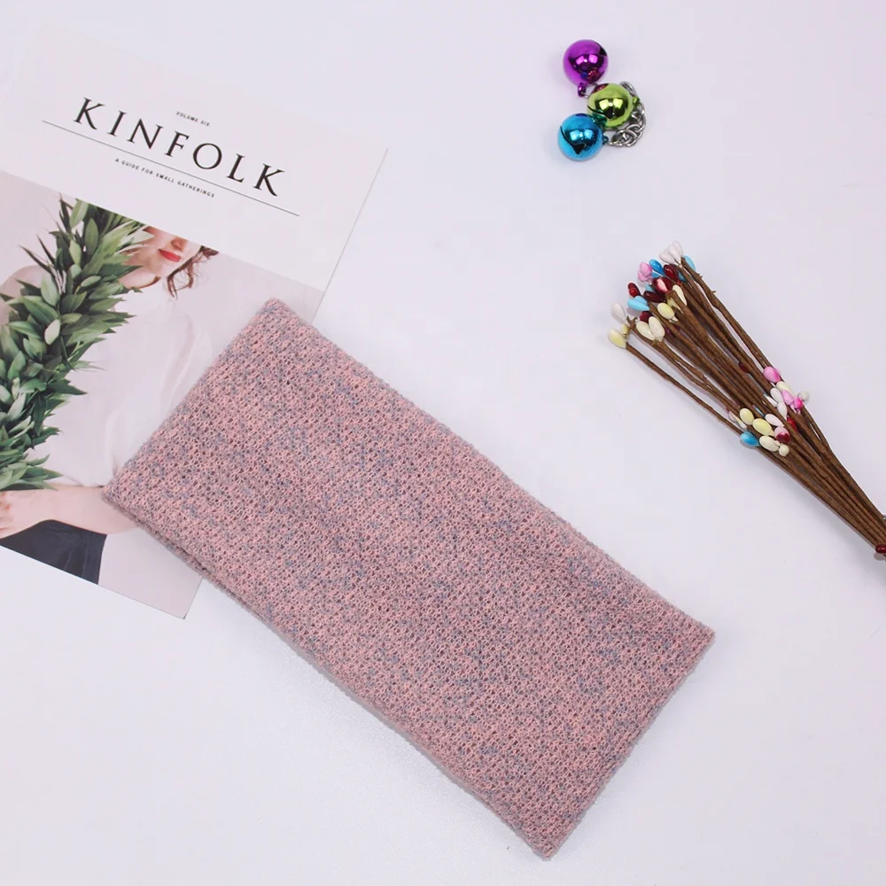 New Europe And America Wool Knit Wide Warm Breathable Sports Headband Women Crochet Knitting Wash Face Apply Mask Hair Band