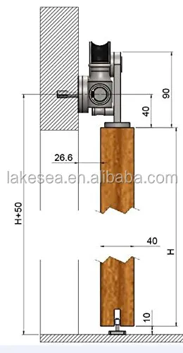 
Made In China Stainless Steel Barn Sliding Door Hardware With Soft Close Damper For Door Hardware 