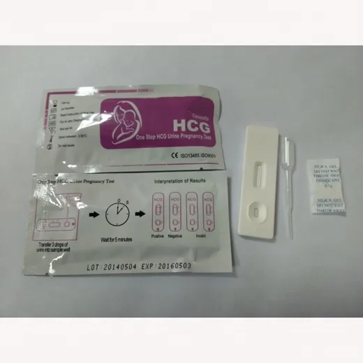 Одноступенчатая высокоточная Кассета для теста на беременность с быстрым приёмом HCG