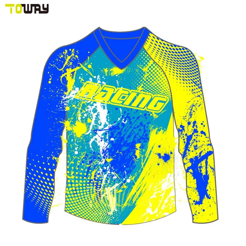 
Motocross Jersey White Motorcycle & Auto Racing Custom Motorbike Racing Suit Digital Heat Transfer Sublimation Print Sportswear 