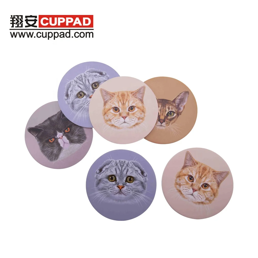 
OEM round promotional gift custom drink absorbent paper coasters for wine /cup/beer 