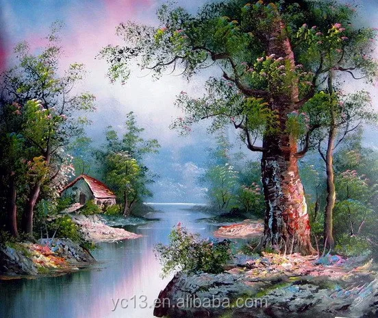 Guangzhou Manufacturer directly offer beautiful scenery wall painting