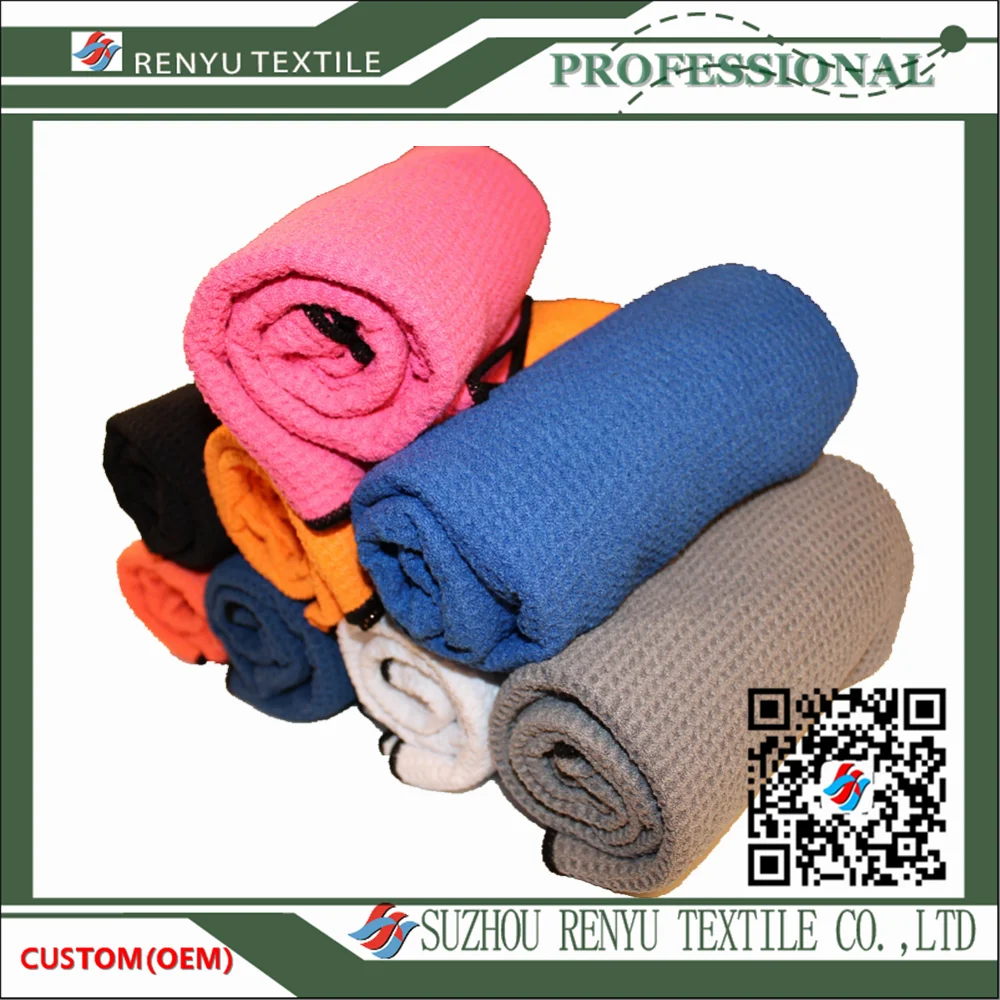 recycled sand free towel fabric for luxury microfiber hair towel hotel bath towels