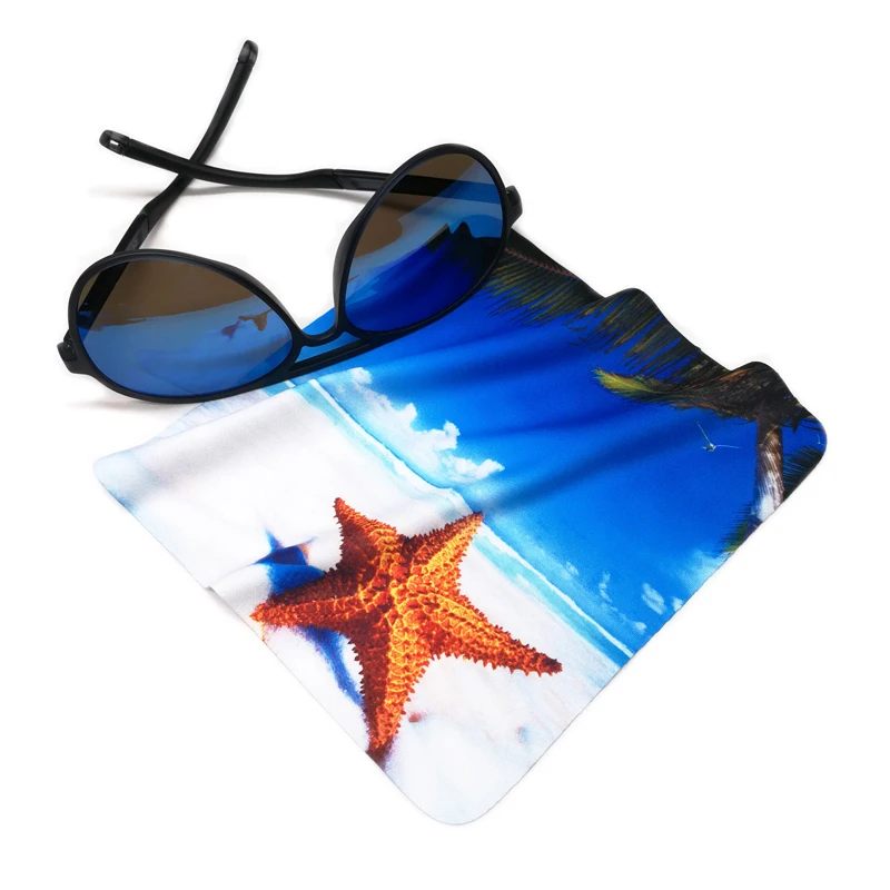 Custom Digital Printed Microfiber Glasses Cleaning Cloth