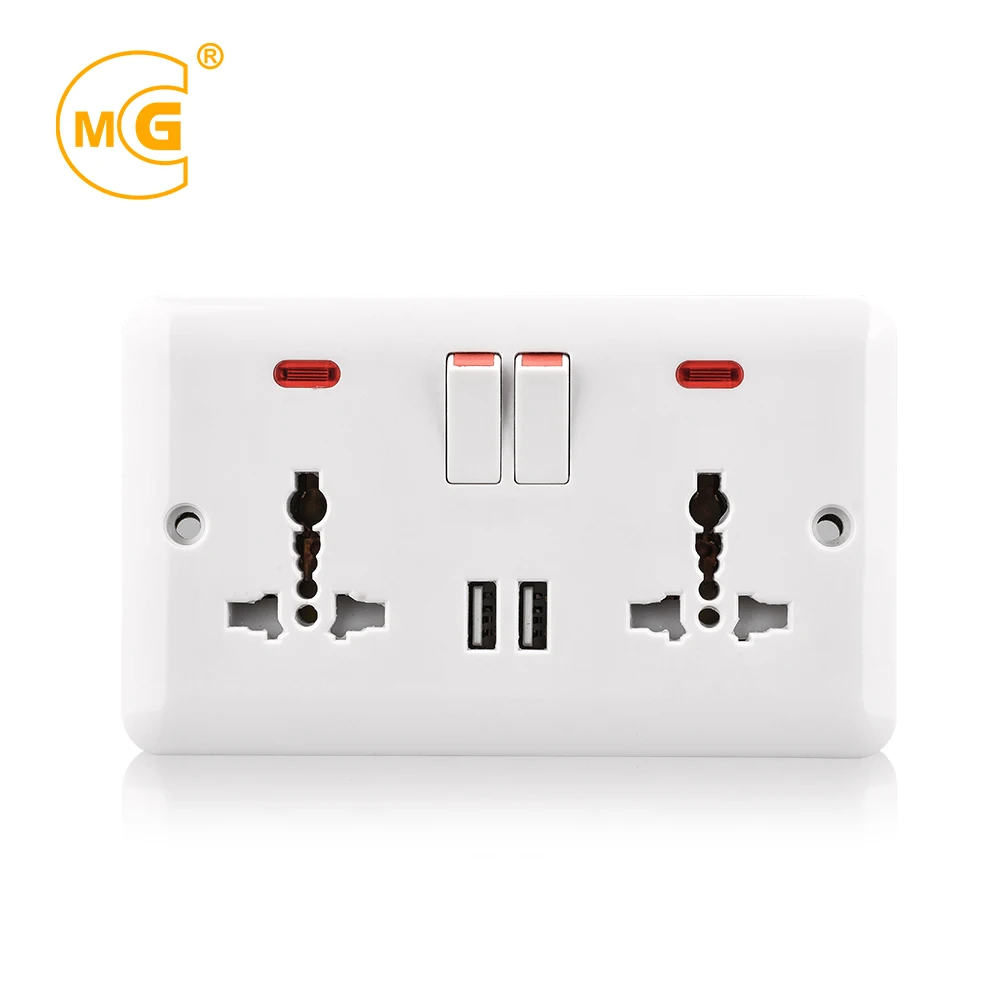 UK power universal electric 230v wall plug socket outlet