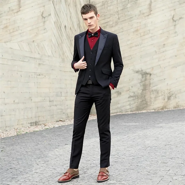 
MTM made to measure Custom fashion handmade quality 3 pieces 100% wool super 130s mens bespoke suit Y021 