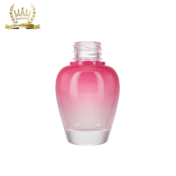 High End Cherry Shape Gradient Cosmetic Jar Luxury Glass Body Lotion Bottle Set New Design Face Care Cream Jars
